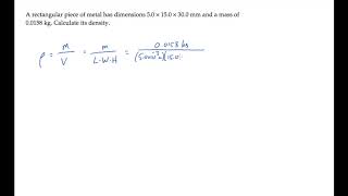Fluids: Density. Level 1, Example 1