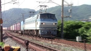 【山陽本線】JR貨物　EF66-123号機牽引　遅2070レ貨物列車