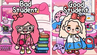Good Student VS Bad Student! 🤔🩷✏️ My Melody VS Hello Kitty | Toca Life World | Toca Boca
