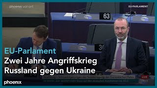 EU-Parlament: Zwei Jahre Angriffskrieg Russland gegen die Ukraine | 06.02.24