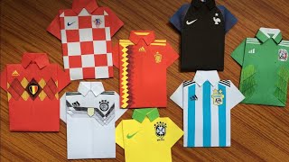 World 🏆cup 2018 how to make a T-shirt jersey | origami | paper craft | DIY craft | craft ideas |