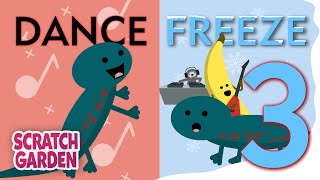 The Dance Freeze Song 3! | Air Guitar Freeze Dance | Scratch Garden