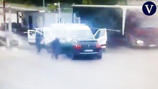 La secuencia completa del asalto a un furgón para liberar a un preso en Francia