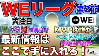 【WEリーグフットボール】 第2節　MVP、試合結果、美女注目選手！