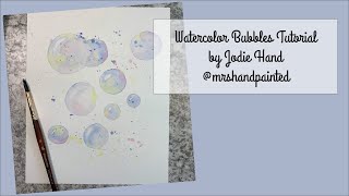 How to Paint Watercolor Bubbles Tutorial