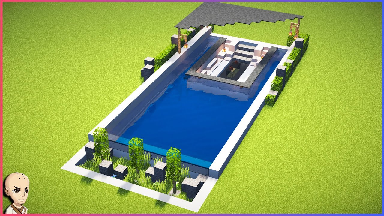 Minecraft Modern Pool Ideas Minecraft Easy Pool Design 3