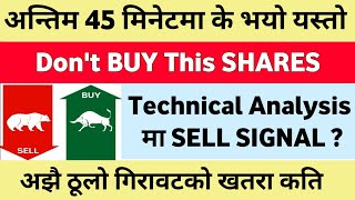 अन्तिम ४५ मिनेटमा क भयो यस्तो😱🔴Don't Buy this Shares❌⚫ Share Market | Nepse Technical Analysis Today