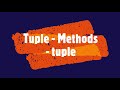 PYTHON - Tuple - Methods - tuple #PythonTips #viral #viralvideo #videos #video #tuple #tuples #loop