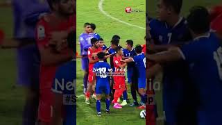 Fight between India vs Nepal // SAFF CHAMPIONSHIP 2023 #Indianepal #football