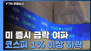 미 증시 하락에 국내 주식시장도 '몸살'...코스피 1.22% 하락 / YTN