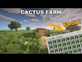 Simple Early-Game Cactus Farm | Minecraft Tutorial