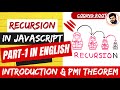 Recursion in javascript | Introduction to Recursion in  English |#recursion #recursion in Javascript