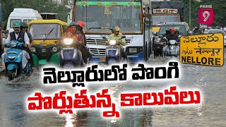 నెల్లూరులో పొంగి పొర్లుతున్న కాలువలు | Heavy Rains in Nellore | Prime9 News