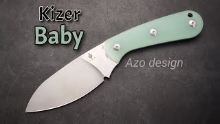 Kizer Baby Fixed Blade: Azo Designed Leaf-Shaped EDC