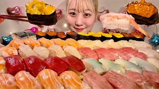 ASMR Sushi🍣【English subtitles】【Mukbang/Eating Sounds】