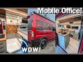 This Campervan has a MOBILE OFFICE and HIDDEN SHOWER!!!   2024 Van Tour #vanlife