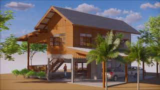 บ้าน 2ชั้น ศิวกร ( No. 176 ) SketchUp by : i. pakdee