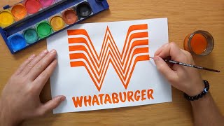 How to draw a WHATABURGER logo