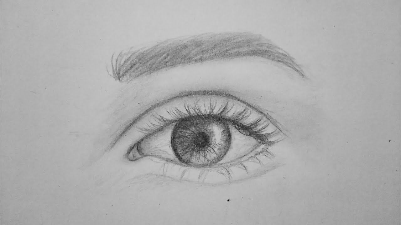 Drawing An Eye || Menggambar Sketsa Mata - YouTube