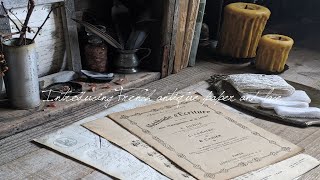 フランスのアンティーク紙やレースなどの開封です-Opening of French antique paper and lace-ASMR