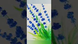 How to Draw Easy Lavender flowers in 1 minute #art #drawing #shorts