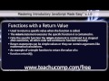 JavaScript Training Tutorial Functions with a Return Value