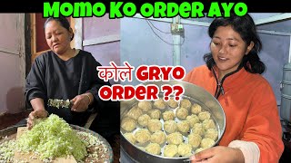 Momo Ko Order Ayo Kalimpong bata . Kolay Gryo Order? Village Life India #dumplings #villagelife