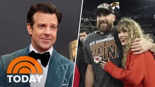 Jason Sudeikis asks Travis Kelce about Taylor Swift engagement