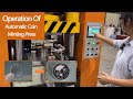 The operation of automatic coin minting press gold coin making machine for making silver coins