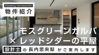 【ルームツアー】「モスグリーンガルバ×レッドシダーの平屋」が見どころの完成見学会｜注文住宅のファーストステージ一級建築士事務所