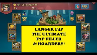 LORDS MOBILE - LANGER F4P - The ULTIMATE F2P filler and master HOARDER!