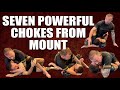 Seven Effective Chokes from Mount - No Gi