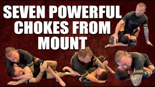 Seven Effective Chokes from Mount - No Gi