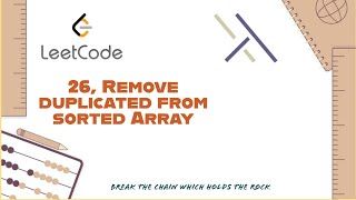 Remove duplicates from sorted Array in Java | Leetcode | Competitive programming | The Advent