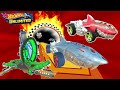 Hot Wheels Unlimited - Red and Blue Sharkruiser Race in The Triple Gator Loop