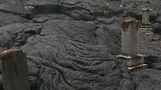 Raw: Lava Covers Headstones in Hawaii Cemetery