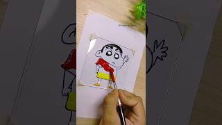 Shinchan painting with acrylic colours on glass✨ #shorts