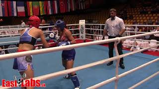 2018 WAKO ME kickbox K1  56kg  Petrikova SVK vs Trioreau FRA