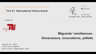 21. International Online Event:  Migrants' remittances \