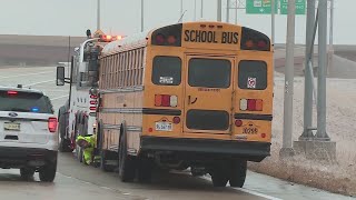 School bus involved in crash with another vehicle on eastbound I-290 in northwest Cook County - WGN