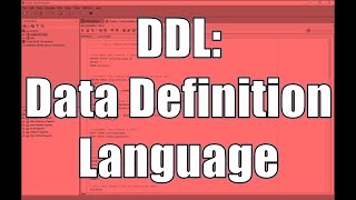 DDL - Data Definition Language