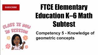 FTCE Elementary Education K-6 Math Subtest - Competency 5