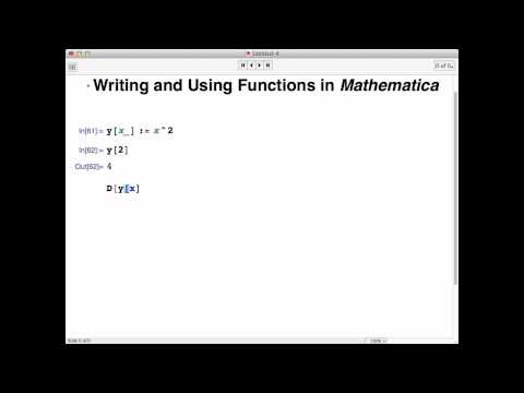 Writing and using your own functions in Mathematica Writing and using your own functions in Mathematica