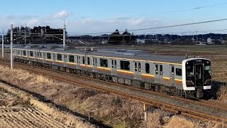 宇都宮線 E131系600番台 3両 蒲須坂〜氏家通過