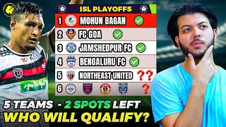 WHICH 2 TEAMS WILL QUALIFY FOR INDIAN SUPER LEAGUE PLAYOFFS🇮🇳 #indianfootball