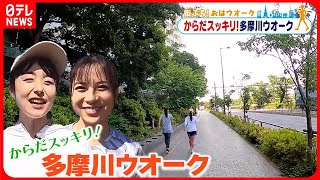 【街ぶら！おはウオーク】脇腹引き締める「おなかくびれウオーク」多摩川編