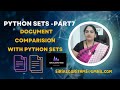 30. How to compare document content with python sets - example