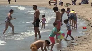 NY state beaches and pools open early for the season
