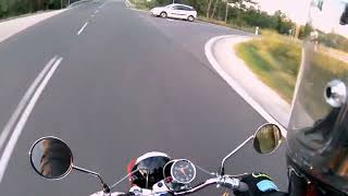 Twilight drive with Pannonia P21 (motorcycle from Hungary)