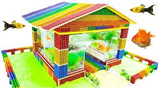 DIY - Build Amazing Aquarium Rainbow House With Magnetic Balls (Satisfying) - Magnet Balls